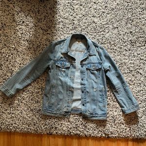 Gap distressed/oversized denim jacket. Size small.